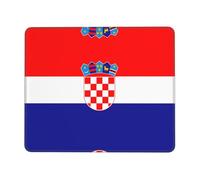 POEZJZW Republic of Croatia Flag Pattern Mouse Pad, Portable Office Non-Slip Rubber Base Wireless Mouse Pad for Office Laptop Computer Pc 10 X 12 Inch