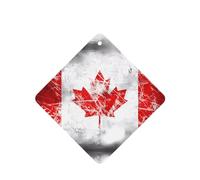 Poezjzw Retro Canada Flag Pattern Car Air Fresheners 6 Pcs Square Hanging Aromatherapy Tablets Scented Fresheners For Bedroom Bathroom