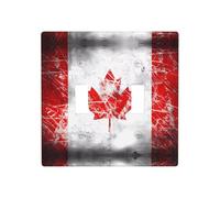 Poezjzw Retro Canada Flag Pattern Decorative Light Switch Plate Covers 2 Gang Wall Plate Double Toggle Switch Cover 4.5 X 4.5 in