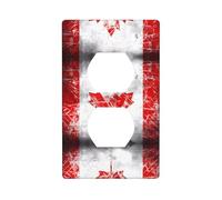 Poezjzw Retro Canada Flag Pattern Outlet Covers Wall Plate Light Switch Plate Decorative for Kitchen Bathroom Bedroom Farmhouse Decor