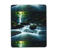 POEZJZW River in The Forest Pattern Mouse Pad Gaming Non-Slip Rubber Base Rectangular Mouse Mat for Desktop Computer Laptop Gaming Office 7 X 8.6 in