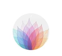 Poezjzw Round Shape Lavender Scent Car Air Fresheners Abstract Spring Leave Pattern 6 Pcs Aromatherapy Tablets For Wardrobe Shoe Cabinet Eliminate