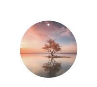 Poezjzw Round Shape Lavender Scent Car Air Fresheners Afterglow Pattern 4 Pcs Aromatherapy Tablets For Wardrobe Shoe
