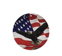 Poezjzw Round Shape Lavender Scent Car Air Fresheners American Flag Fly Eagle Pattern 6 Pcs Aromatherapy Tablets For Wardrobe Shoe Cabinet Eliminate