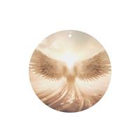 Poezjzw Round Shape Lavender Scent Car Air Fresheners Angel'S Wings Pattern 4 Pcs Aromatherapy Tablets For Wardrobe Shoe