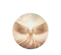Poezjzw Round Shape Lavender Scent Car Air Fresheners Angel'S Wings Pattern 6 Pcs Aromatherapy Tablets For Wardrobe Shoe