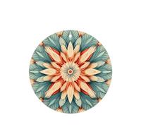 Poezjzw Round Shape Lavender Scent Car Air Fresheners Artistic Circles Pattern 6 Pcs Aromatherapy Tablets For Wardrobe Shoe