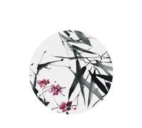 Poezjzw Round Shape Lavender Scent Car Air Fresheners Bamboo Cherry Blossom Pattern 6 Pcs Aromatherapy Tablets For Wardrobe Shoe Cabinet Eliminate