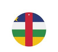 Poezjzw Round Shape Lavender Scent Car Air Fresheners Central African Flag Pattern 4 Pcs Aromatherapy Tablets For Wardrobe Shoe