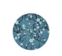 Poezjzw Round Shape Lavender Scent Car Air Fresheners Cherry Blossom Pattern 4 Pcs Aromatherapy Tablets For Wardrobe Shoe Cabinet Eliminate
