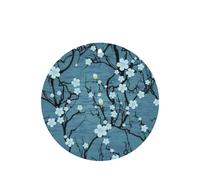 Poezjzw Round Shape Lavender Scent Car Air Fresheners Cherry Blossom Pattern 6 Pcs Aromatherapy Tablets For Wardrobe Shoe Cabinet Eliminate