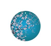 Poezjzw Round Shape Lavender Scent Car Air Fresheners Cherry Blossom Pattern 6 Pcs Aromatherapy Tablets For Wardrobe Shoe Cabinet Eliminate