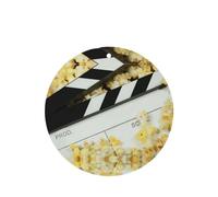 Poezjzw Round Shape Lavender Scent Car Air Fresheners Cinema Clapboard And Popcorn Pattern 4 Pcs Aromatherapy Tablets For Wardrobe Shoe Cabinet Eliminate