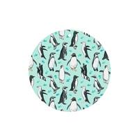 Poezjzw Round Shape Lavender Scent Car Air Fresheners Cute Penguins Pattern 6 Pcs Aromatherapy Tablets For Wardrobe Shoe Cabinet Eliminate