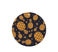 Poezjzw Round Shape Lavender Scent Car Air Fresheners Golden Pineapple Pattern 4 Pcs Aromatherapy Tablets For Wardrobe Shoe Cabinet Eliminate