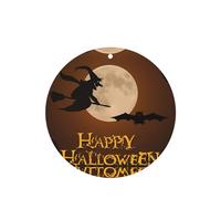 Poezjzw Round Shape Lavender Scent Car Air Fresheners Halloween Witch Flying Pattern 4 Pcs Aromatherapy Tablets For Wardrobe Shoe Cabinet Eliminate