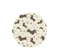 Poezjzw Round Shape Lavender Scent Car Air Fresheners I Love My Dog Dachshunds Pattern 6 Pcs Aromatherapy Tablets For Wardrobe Shoe Cabinet Eliminate