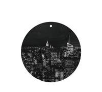 Poezjzw Round Shape Lavender Scent Car Air Fresheners New York Night Sky Pattern 6 Pcs Aromatherapy Tablets For Wardrobe Shoe Cabinet Eliminate