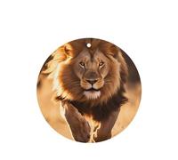 Poezjzw Round Shape Lavender Scent Car Air Fresheners North American Lion Running Pattern 6 Pcs Aromatherapy Tablets For Wardrobe Shoe