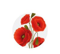 Poezjzw Round Shape Lavender Scent Car Air Fresheners Poppy Flowers Pattern 4 Pcs Aromatherapy Tablets For Wardrobe Shoe Cabinet Eliminate
