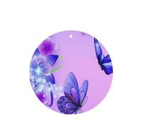 Poezjzw Round Shape Lavender Scent Car Air Fresheners Purple Butterfly Pattern 4 Pcs Aromatherapy Tablets For Wardrobe Shoe Cabinet Eliminate