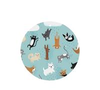 Poezjzw Round Shape Lavender Scent Car Air Fresheners Raining Cats & Dogs Pattern 6 Pcs Aromatherapy Tablets For Wardrobe Shoe Cabinet Eliminate