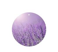 Poezjzw Round Shape Lavender Scent Car Air Fresheners Romantic Purple Lavender Pattern 4 Pcs Aromatherapy Tablets For Wardrobe Shoe Cabinet Eliminate
