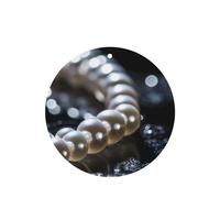 Poezjzw Round Shape Lavender Scent Car Air Fresheners String Of Pearls Pattern 6 Pcs Aromatherapy Tablets For Wardrobe Shoe