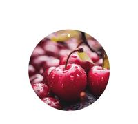 Poezjzw Round Shape Lavender Scent Car Air Fresheners The Cherries Are Falling. Pattern 6 Pcs Aromatherapy Tablets For Wardrobe Shoe