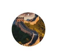 Poezjzw Round Shape Lavender Scent Car Air Fresheners The Great Wall Of China Pattern 4 Pcs Aromatherapy Tablets For Wardrobe Shoe