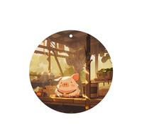 Poezjzw Round Shape Lavender Scent Car Air Fresheners The Pig Is Sleeping. Pattern 6 Pcs Aromatherapy Tablets For Wardrobe Shoe