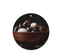 Poezjzw Round Shape Lavender Scent Car Air Fresheners Thousand-Year Egg Pattern 4 Pcs Aromatherapy Tablets For Wardrobe Shoe