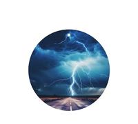 Poezjzw Round Shape Lavender Scent Car Air Fresheners Thunder And Lightning Pattern 4 Pcs Aromatherapy Tablets For Wardrobe Shoe