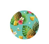 Poezjzw Round Shape Lavender Scent Car Air Fresheners Tropical Pineapple Pattern 4 Pcs Aromatherapy Tablets For Wardrobe Shoe Cabinet Eliminate