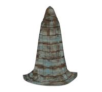 POEZJZW Rustic Old Barn Wood Pattern Men Women Cloak With Hood Adult Cape With Hood Renaissance Halloween Witch Costume Wizard Cloak S