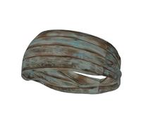 Poezjzw Rustic Old Barn Wood Pattern Sports Headband Suitable For Running Yoga Elasticated Moisture Wicking Hairband