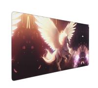 Poezjzw Sacred Pegasus Long Gaming Mouse Pad Large Desk Pad Keyboard Mat with Stitched Edges for Gaming and Office 16x35.5in