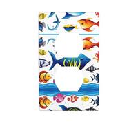 Poezjzw Sea Water Animals Pattern Outlet Covers Wall Plate Light Switch Plate Decorative for Kitchen Bathroom Bedroom Farmhouse Decor