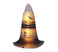 POEZJZW Seagulls At Dusk Pattern Hooded Cloak Robe Costume Cloak For Adult Men Women Christmas Hoodies Cape Cosplay Costumes, Black, S