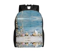 POEZJZW Shell Starfish Pattern Pattern Casual Shoulders Backpack School Bags Ladies Day And Sports Travel Bag Laptop Bag