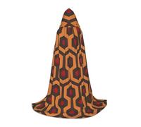 POEZJZW Shining Overlook Pattern Hooded Cloak Robe Costume Cloak For Adult Men Women Christmas Hoodies Cape Cosplay Costumes L
