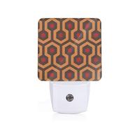 POEZJZW Shining Overlook Pattern Led Night Light Plug Into Wall with Dusk to Dawn Sensors, Warm for Bedroom Bathroom Hallway Kitchen