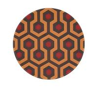 POEZJZW Shining Overlook Pattern Round Mouse Mat, Cute Mouse Pad, Non-Slip Rubber Base With Stitched Edge, Small Size 7.9 X 7.9 Inch