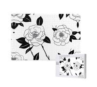 Poezjzw Simple Camellia Adult Classic Jigsaw 1000 Pieces Wooden Puzzle Modern Home Decor Intellectual Game 75x50cm