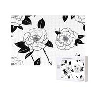 Poezjzw Simple Camellia Adult Classic Jigsaw 300 Pieces Wooden Puzzle Modern Home Decor Intellectual Game 40 X 28 Cm