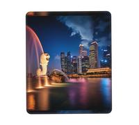 POEZJZW Singapore Fishtail Lion Pattern Mouse Pad Gaming Non-Slip Rubber Base Rectangular Mouse Mat for Desktop Computer Laptop Gaming Office 8.3 X 10.3 in