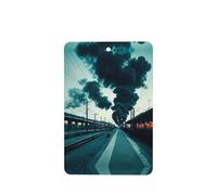 Poezjzw Smokey Train Station Pattern Car Air Fresheners 6 Pcs Rectangle Hanging Aromatherapy Tablets Scented Fresheners For Bedroom Closet Shoe