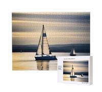Poezjzw Smooth Sailing Adult Classic Jigsaw 500 Pieces Wooden Puzzle Modern Home Decor Intellectual Game 52 X 38 Cm