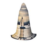 POEZJZW Smooth Sailing Pattern Hooded Cloak Robe Costume Cloak For Adult Men Women Christmas Hoodies Cape Cosplay Costumes M