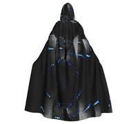 POEZJZW Snake Wallpaper Pattern Poncho Halloween Hooded Cape Women'S Men'S Halloween Dress Up Party Cosplay Costumes